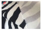 Short Plush Velboa Polyester Velvet Fabric Printed Zebra Stripe Pattern